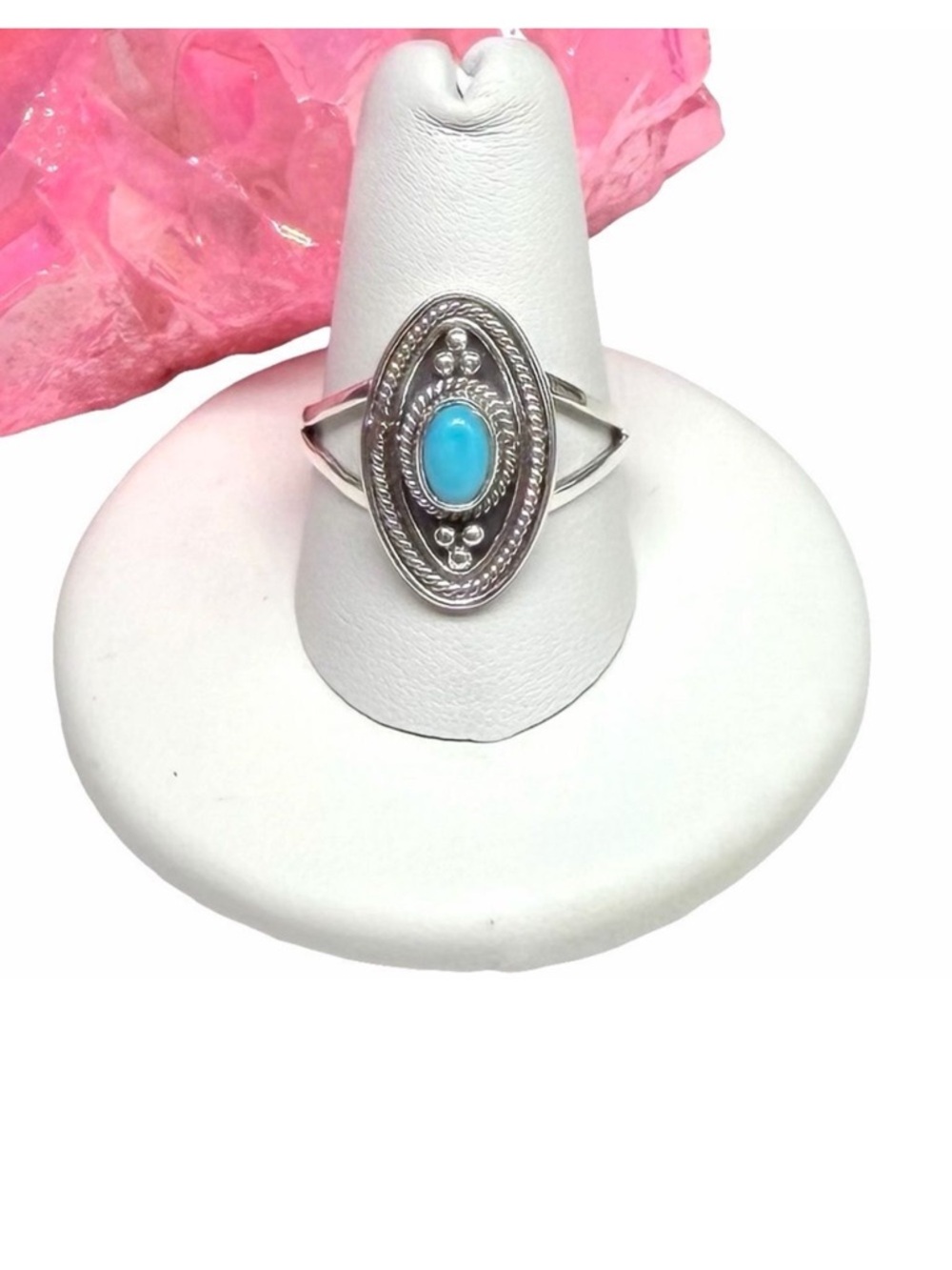 Kingman Turquoise Ring Size 9 Solid 925 Sterling Silver